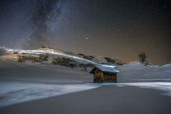 Winternacht in Oberlech @ Johannes Muxel