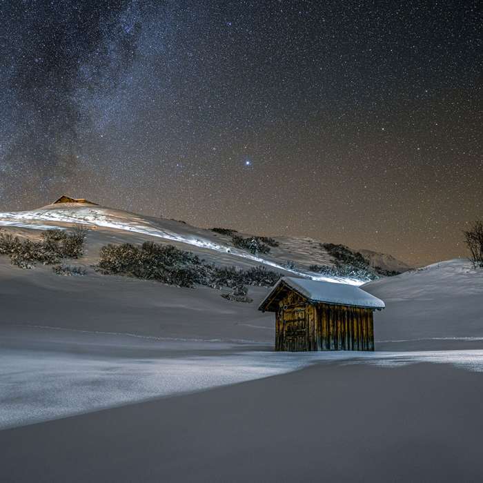 Winternacht in Oberlech @ Johannes Muxel